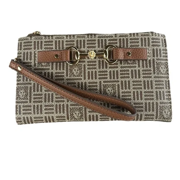 Anne Klein Bags | Tile Lion Logo Wristlet With Horse Bit Anne Klein *NWOT - Picture 1 of 12